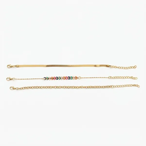 The99jewel_Gold_Plated_Multi_Layered_Snake_Chain_Bracelet_Combo_Multi