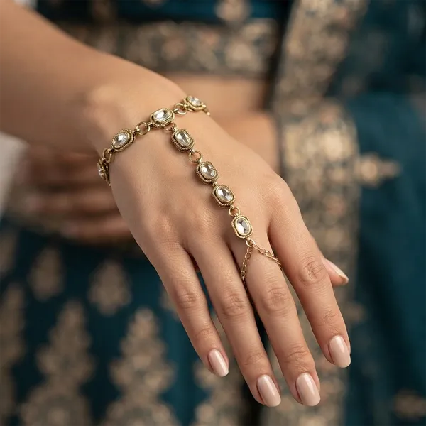 The99jewel_Gold_Plated_Kundan_Stone_Hath_Panja_Traditional_Hand_Jewellery_For_Women_White