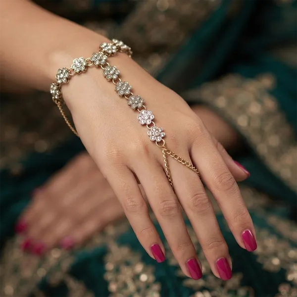 The99jewel_Gold_Plated_Kundan_Stone_Hath_Panja_Traditional_Hand_Jewellery_For_Women_White
