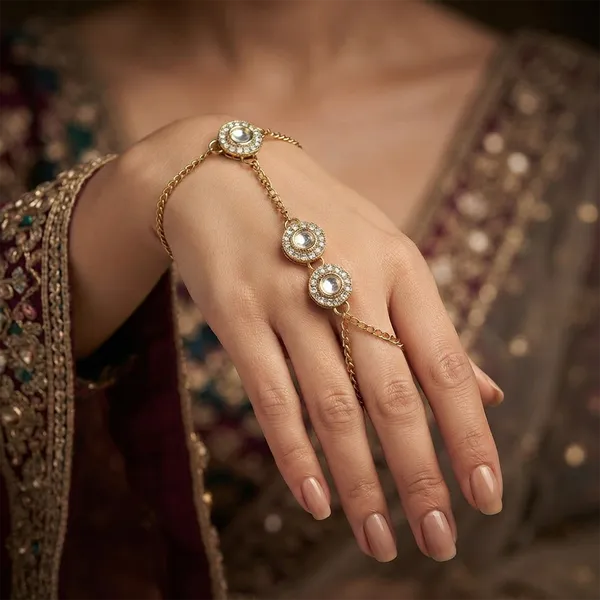 The99jewel_Gold_Plated_Kundan_Stone_Hath_Panja_Traditional_Hand_Jewellery_For_Women_White