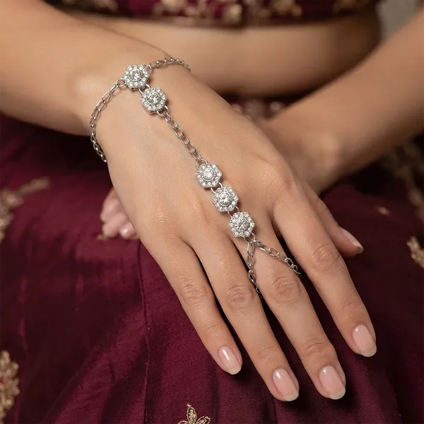 The99jewel_Silver_Plated_Kundan_Stone_Hath_Panja_Traditional_Hand_Jewellery_For_Women_White