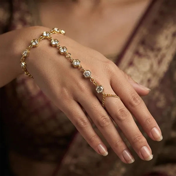 The99jewel_Gold_Plated_Kundan_Stone_Hath_Panja_Traditional_Hand_Jewellery_For_Women_White