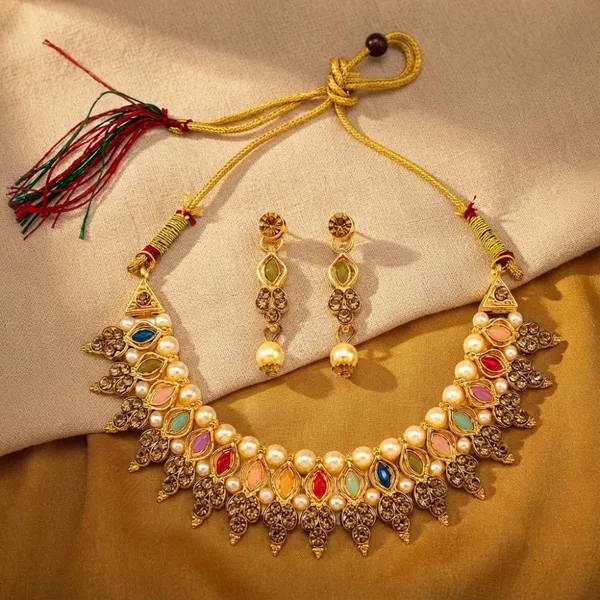 The99jewel_Fashion_Austrian_Stone_Pota_Stone_Pearl_Necklace_Set_For_Women_Multi