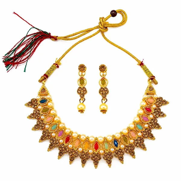 The99jewel_Fashion_Austrian_Stone_Pota_Stone_Pearl_Necklace_Set_For_Women_Multi