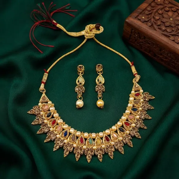 The99jewel_Fashion_Austrian_Stone_Pota_Stone_Pearl_Necklace_Set_For_Women_Multi