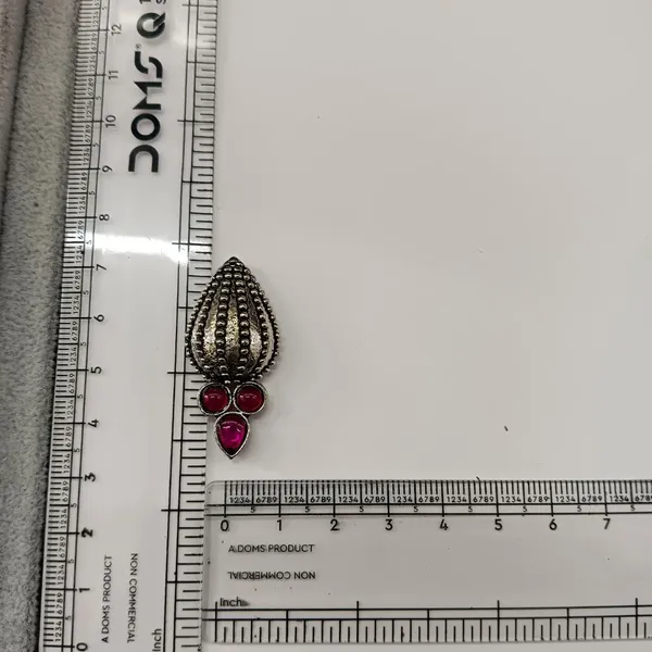 The99jewel_Stylish_Oxidised_Pota_Stone_Earrings_Domed_Motif_For_Women_Pink