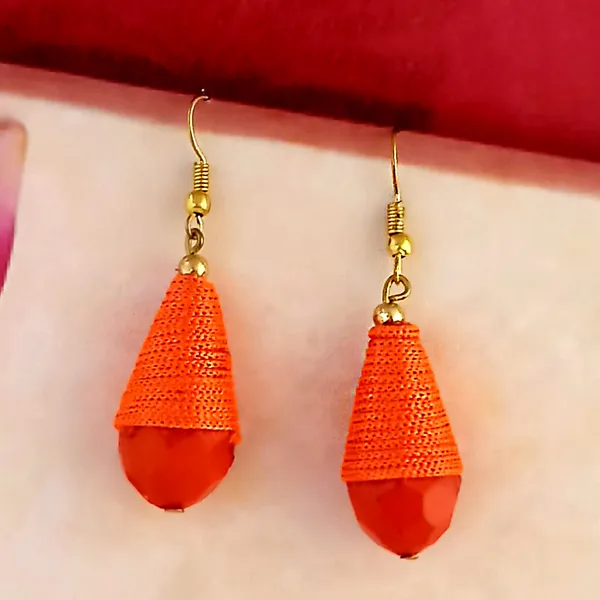 The99jewel_Stylish_Orange_Thread_Earrings_For_Women_And_Girls_Orange
