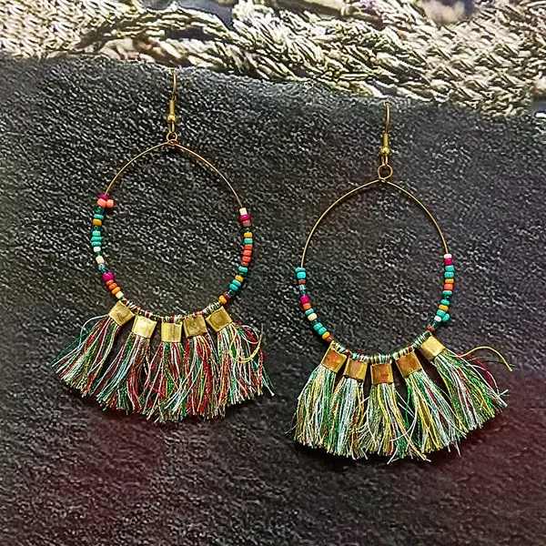 The99jewel_Multi_Color_Silk_Thread_Stylish_Earrings_Multi