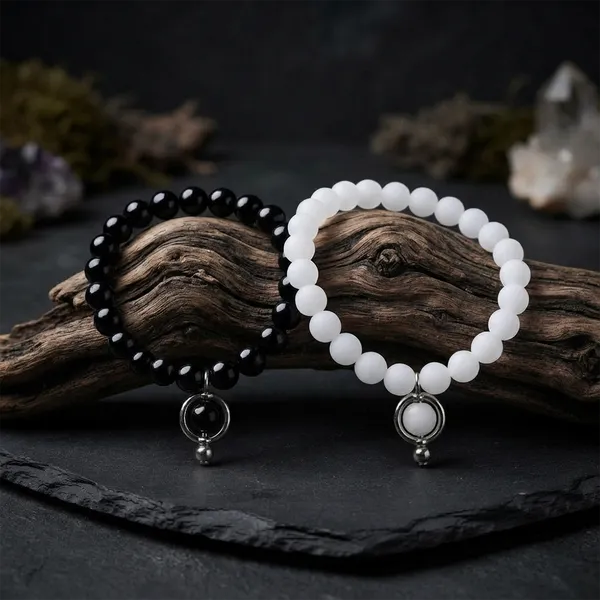 The99jewel_Black_And_White_Beaded_Combo_Bracelet_For_Women_Mix