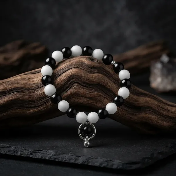 The99jewel_Classic_Black_White_Bead_Bracelet_For_Women_Trendy_Fashion_Jewellery_Mix