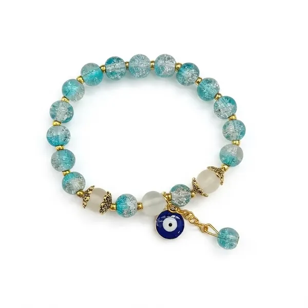 The99jewel_Crackle_Beads_Bracelet_With_Evil_Eye_Charm_And_Gold_Toned_Metal_Accents_For_Women_Light_Blue
