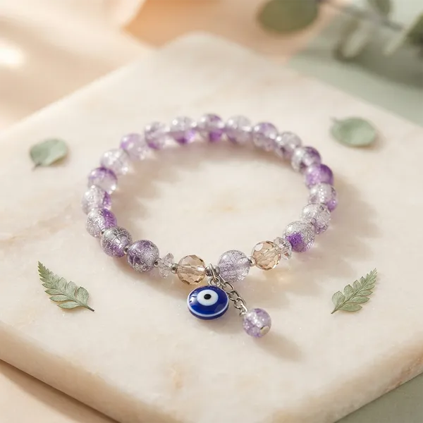 The99jewel_Crystal_Gemstone_Beaded_Bracelet_With_Evil_Eye_Charm_For_Women_Purple