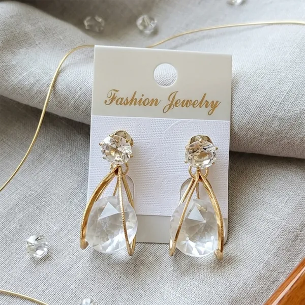The99jewel_Gold_Plated_Crystal_Stone_Earrings_For_Women_Stylish_Fashion_Jewellery_Gold