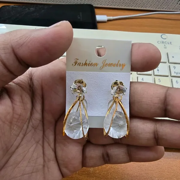 The99jewel_Gold_Plated_Crystal_Stone_Earrings_For_Women_Stylish_Fashion_Jewellery_Gold