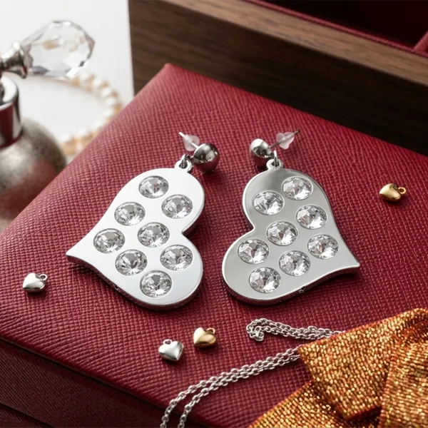 The99jewel_Silver_Plated_Heart_Shape_Earrings_With_Crystal_Stone_For_Women_Stylish_Fashion_Jewellery_Silver
