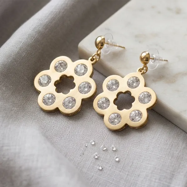 The99jewel_Gold_Plated_Floral_Shape_Earrings_With_Crystal_Stone_For_Women_Stylish_Fashion_Jewellery_Gold