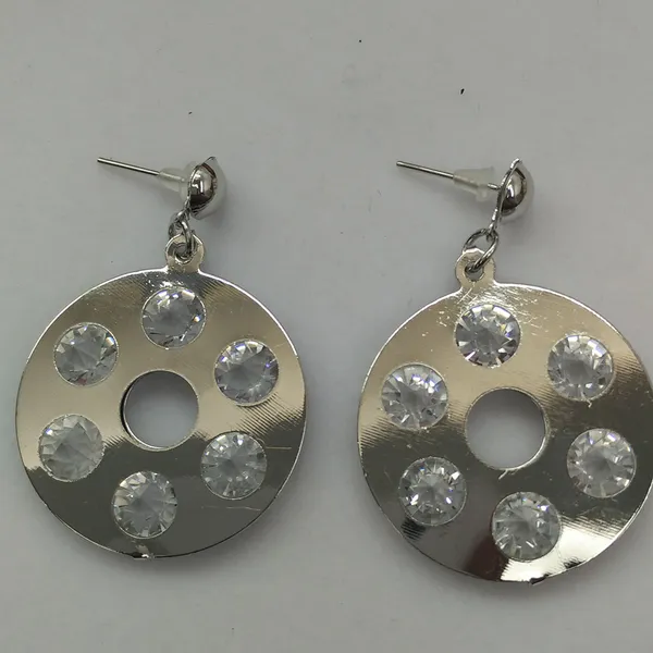 The99jewel_Silver_Plated_Round_Shape_Earrings_With_Crystal_Stone_For_Women_Stylish_Fashion_Jewellery_Silver