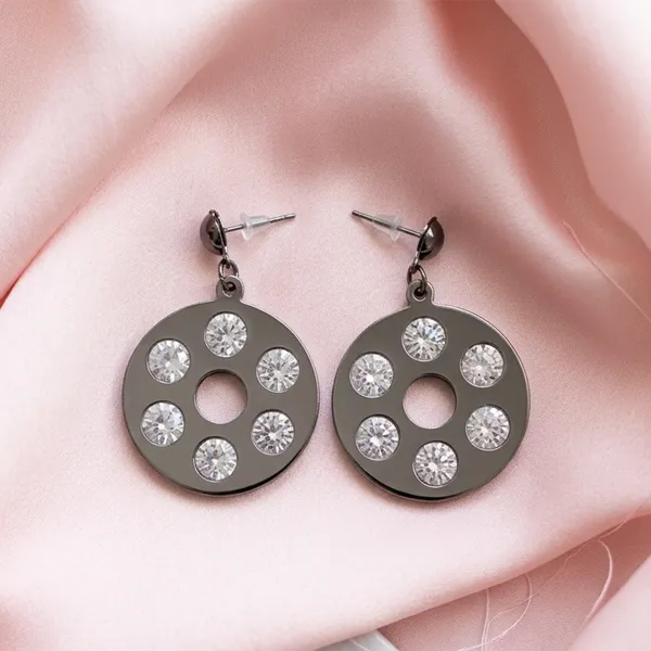 The99jewel_Black_Plated_Round_Shape_Earrings_With_Crystal_Stone_For_Women_Stylish_Fashion_Jewellery_Black