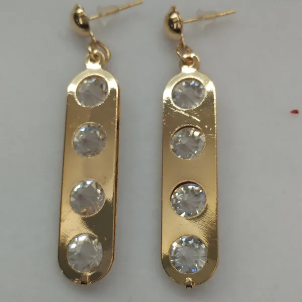 The99jewel_Gold_Plated_Bar_Shape_Earrings_With_Crystal_Stone_For_Women_Gold