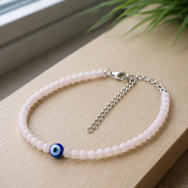 The99jewel_Adjustable_Rodellan_Beaded_Bracelet_With_Evil_Eye_Charm_For_Women_Girls_White