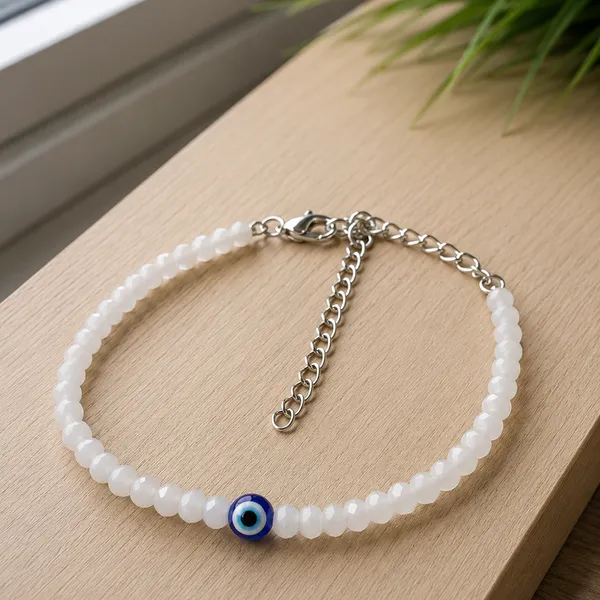 The99jewel_Adjustable_Rodellan_Beaded_Bracelet_With_Evil_Eye_Charm_For_Women_Girls_Off_White