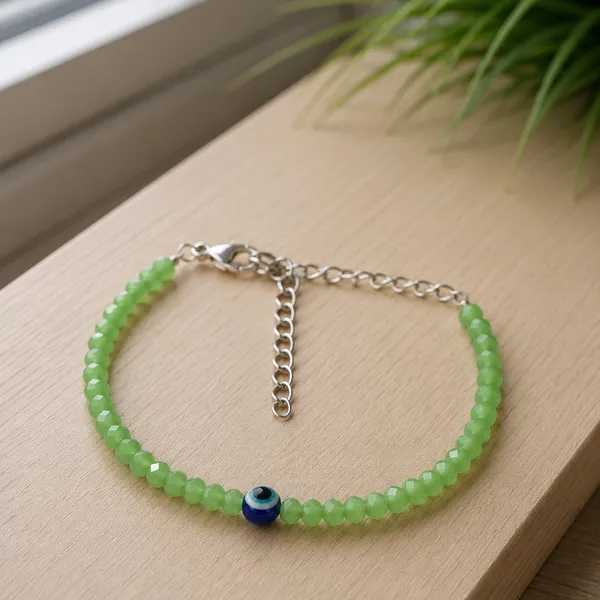 The99jewel_Adjustable_Rodellan_Beaded_Bracelet_With_Evil_Eye_Charm_For_Women_Girls_Green