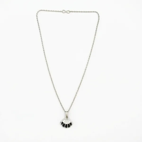 The99jewel_Cute_Shell_Charm_Pendant_Necklace_For_Women_Trendy_Daily_Wear_Accessory_Black