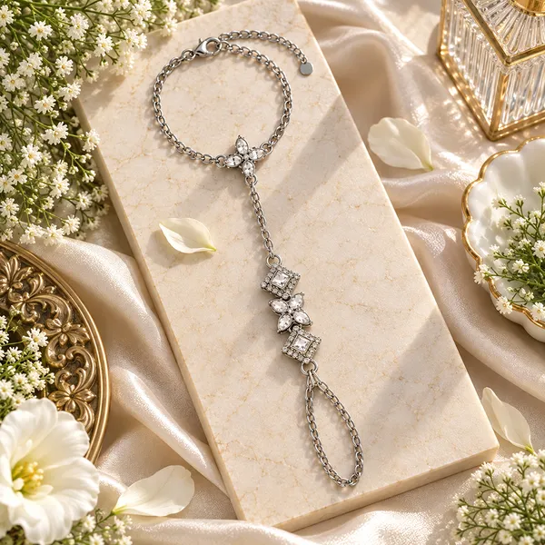 The99jewel_Bohemian_Style_Chin_Anklet_With_Connected_Toe_Ring_For_Women_Trendy_Foot_Jewellery_White