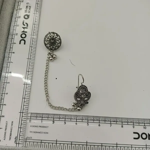 The99jewel_Stylish_Oxidised_Ear_Cuffs_With_Floral_Motif_For_Women_Traditional_Fashion_Jewellery_Oxidised