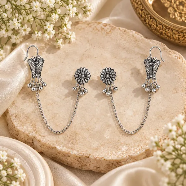 The99jewel_Stylish_Oxidised_Ear_Cuffs_With_Butterfly_Motif_For_Women_Traditional_Fashion_Jewellery_Oxidised