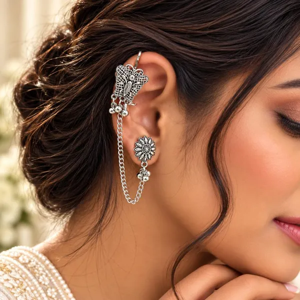 The99jewel_Stylish_Oxidised_Ear_Cuffs_With_Butterfly_Motif_For_Women_Traditional_Fashion_Jewellery_Oxidised