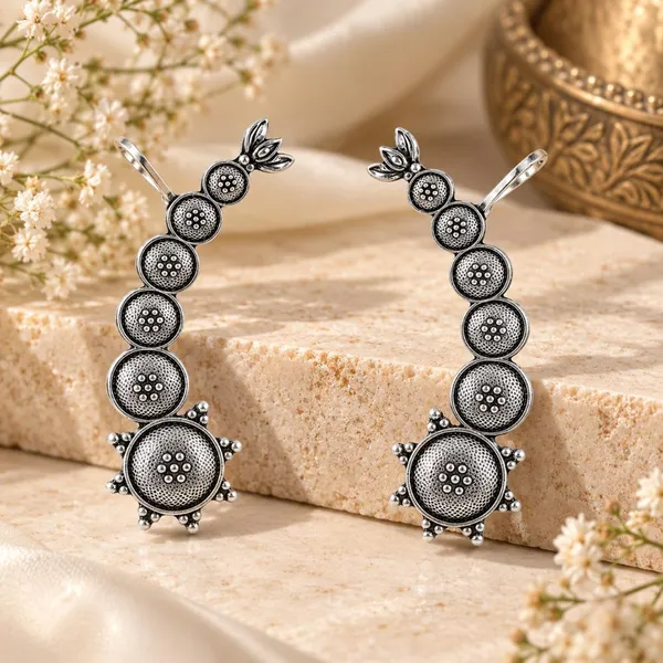 The99jewel_Stylish_Oxidised_Ear_Cuffs_For_Women_Traditional_Fashion_Jewellery_Oxidised