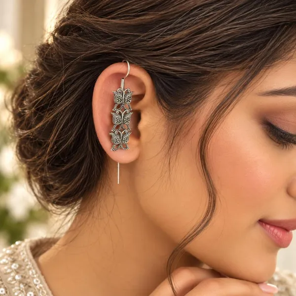 The99jewel_Stylish_Oxidised_Ear_Cuffs_With_Butterfly_Motif_For_Women_Traditional_Fashion_Jewellery_Oxidised