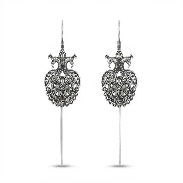 The99jewel_Stylish_Oxidised_Ear_Cuffs_With_Peacock_Motif_For_Women_Traditional_Fashion_Jewellery_Oxidised