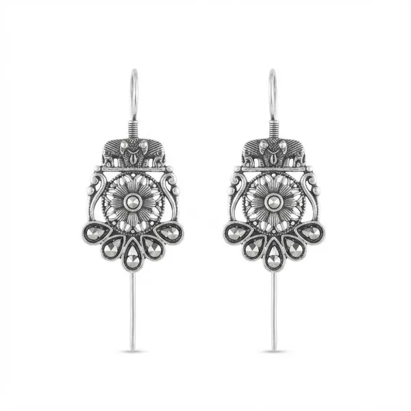 The99jewel_Stylish_Oxidised_Ear_Cuffs_With_Peacock_And_Elephant_Motif_For_Women_Traditional_Fashion_Jewellery_Oxidised