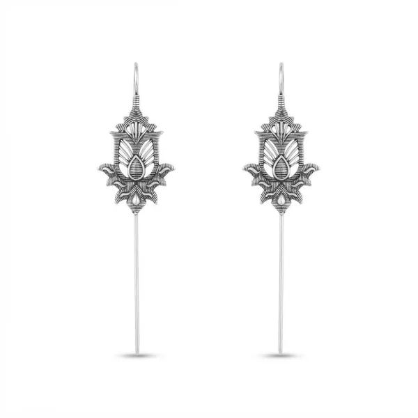 The99jewel_Stylish_Oxidised_Ear_Cuffs_With_Lotus_Motif_For_Women_Traditional_Fashion_Jewellery_Oxidised