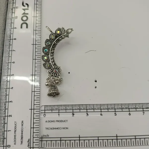 The99jewel_Stylish_Oxidised_Ear_Cuffs_With_Floral_Motif_For_Women_Traditional_Fashion_Jewellery_Oxidised