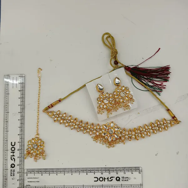 The99jewel_Graceful_Gold_Plated_Crystal_Pearl_Necklace_With_Mangtikka_For_Women_Girls_White