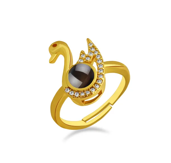 The99jewel_Gold_Plated_100_Language_I_Love_You_Stylish_Adjustable_Ring_Gold