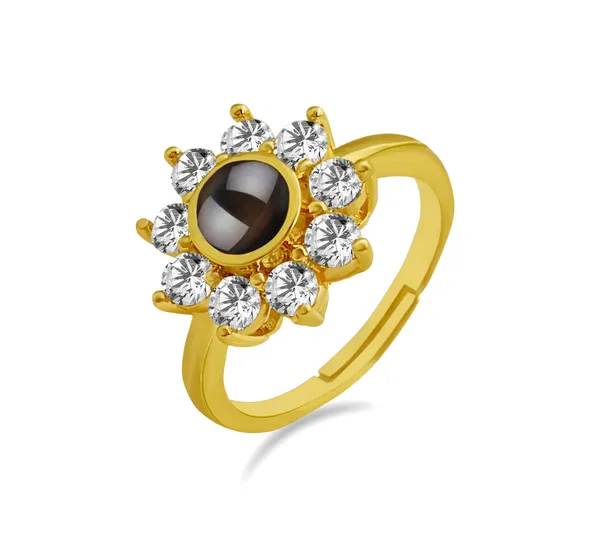 The99jewel_Gold_Plated_100_Language_I_Love_You_Stylish_Adjustable_Ring_Gold