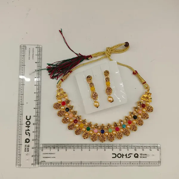 The99jewel_Gold_Plated_Pearl_Crystal_Necklace_Set_For_Women_Traditional_Jewellery_Multi