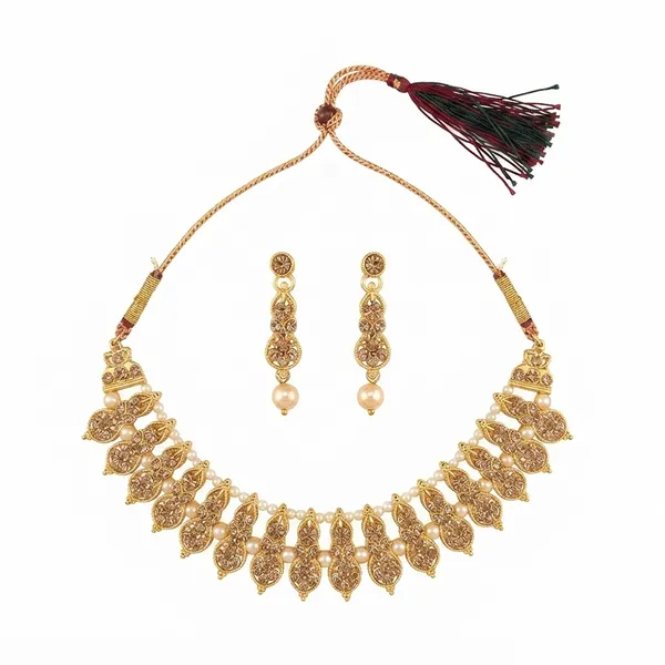 The99jewel_Gold_Plated_Pearl_Crystal_Necklace_Set_For_Women_Traditional_Jewellery_Lct