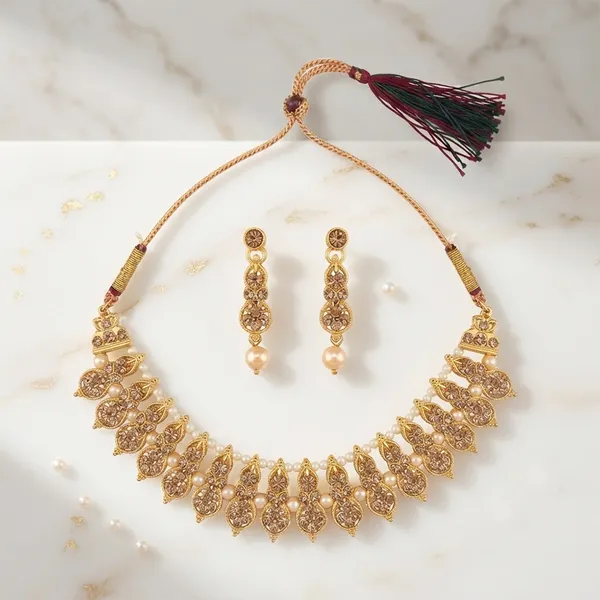 The99jewel_Gold_Plated_Pearl_Crystal_Necklace_Set_For_Women_Traditional_Jewellery_Lct