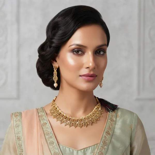 The99jewel_Gold_Plated_Pearl_Crystal_Necklace_Set_For_Women_Traditional_Jewellery_Lct