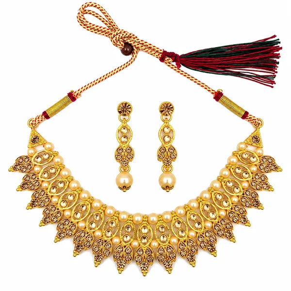 The99jewel_Gold_Plated_Pearl_Crystal_Necklace_Set_For_Women_Traditional_Jewellery_Lct