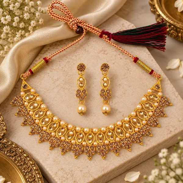 The99jewel_Gold_Plated_Pearl_Crystal_Necklace_Set_For_Women_Traditional_Jewellery_Lct