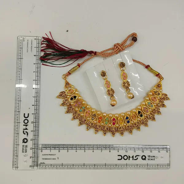 The99jewel_Gold_Plated_Pearl_Crystal_Necklace_Set_For_Women_Traditional_Jewellery_Multi