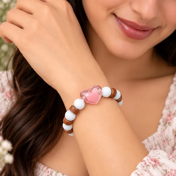 The99jewel_White_Beaded_Bracelet_With_Heart_Charm_Wooden_Bead_Accents_Light_Pink