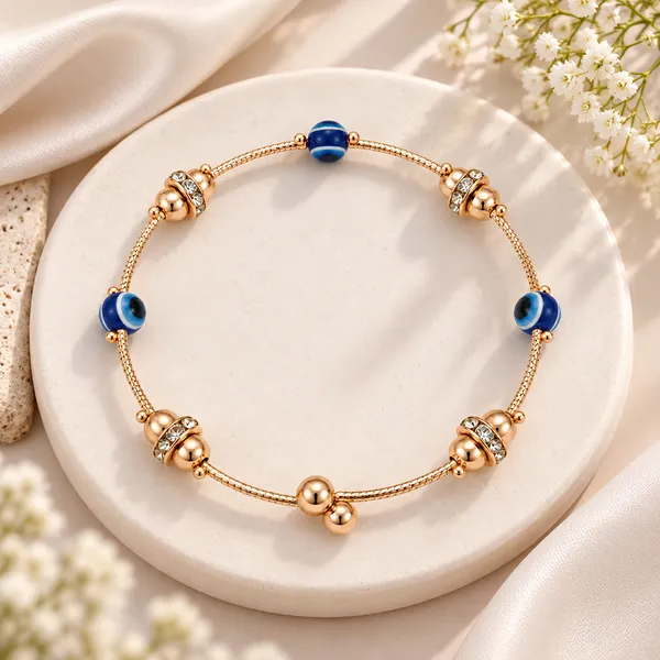 The99jewel_Rose_Gold_Tone_Round_Shape_Evil_Eye_Adjustable_Bracelet_For_Women_Rose_Gold