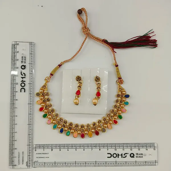 The99jewel_Gold_Plated_Pearl_Crystal_Necklace_Set_For_Women_Traditional_Jewellery_Multi